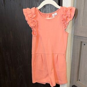 Janie and Jack Coral Ruffle-Sleeve romper